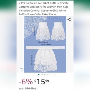 Lace jabot collar and cuff